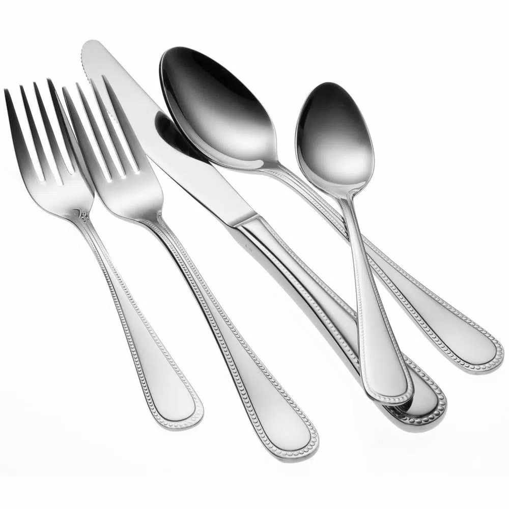 Oneida Pearl Silverplate Iced Tea Spoons, Set of 12 - Ornate Stainless Steel Flatware