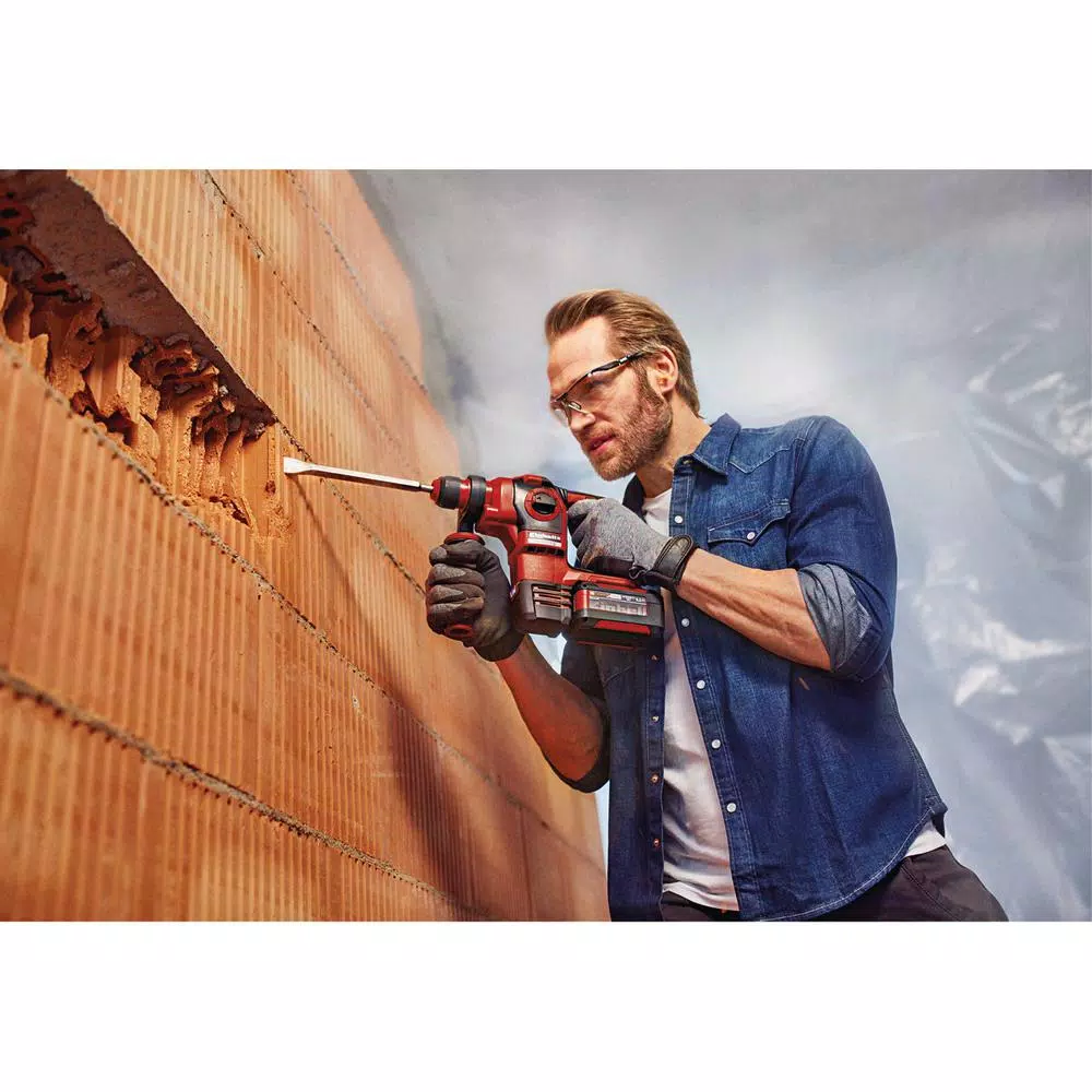 Einhell PXC 18V Brushless Cordless Rotary Hammer Kit with 3.0 Ah Battery and Fast Charger