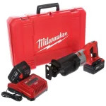 Milwaukee M28 28V Lithium-Ion Cordless Reciprocating Saw Kit with (2) 3.0Ah Batteries, Charger, and Hard Case thumbnail 1