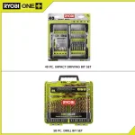 RYOBI 98-Piece Accessory Set: 40-Piece Impact Rated Driving Kit & 58-Piece Titanium Coated Drill Bit Set thumbnail 3