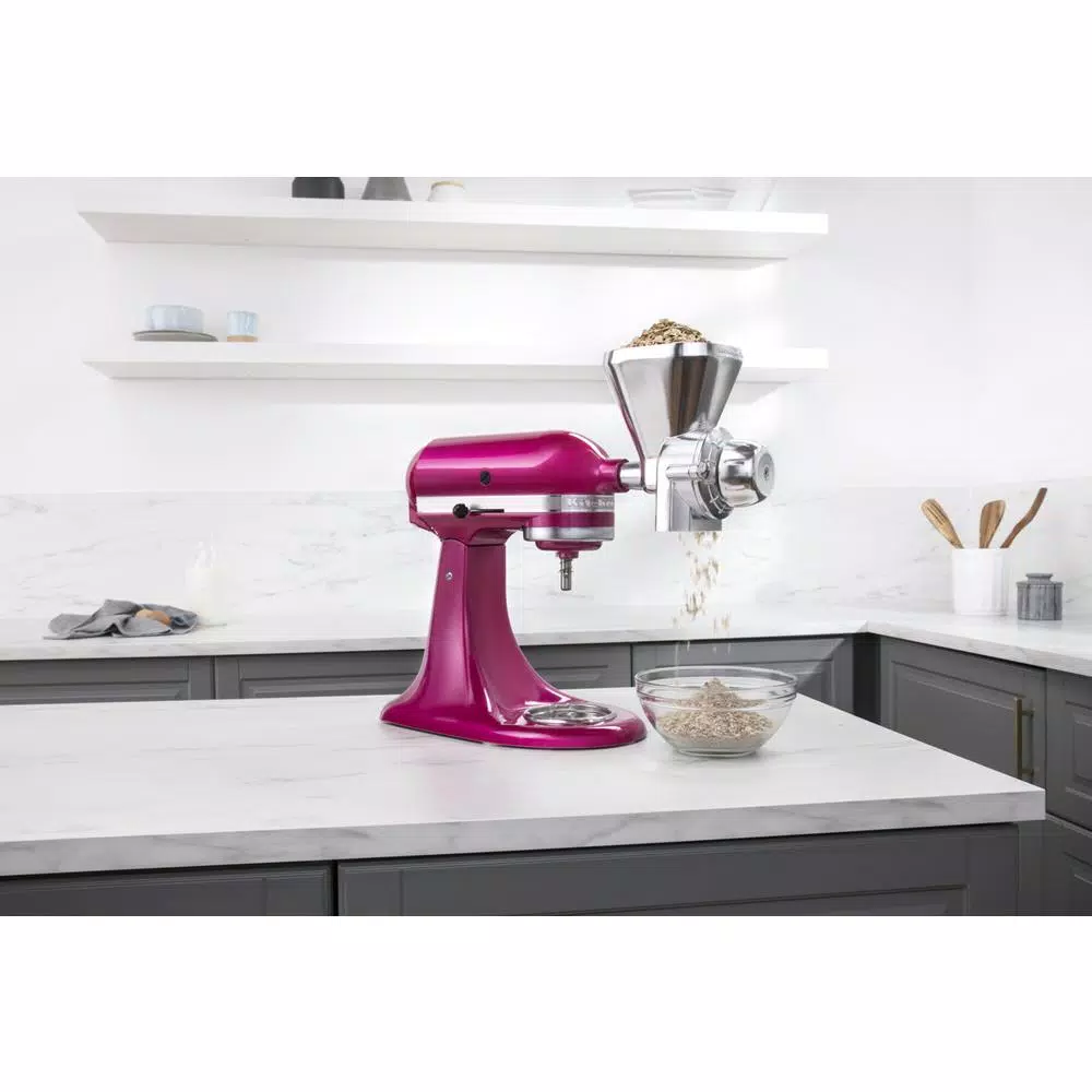 KitchenAid All Metal Grain Mill Attachment for Stand Mixers, Grey