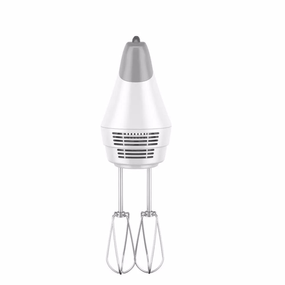 BLACK+DECKER 6-Speed Hand Mixer with 5 Attachments, 250W, White