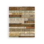 P Graham Dunn Today is a Brand New Day Wood Pallet Sign - Rustic Farmhouse Wall Decor thumbnail 1