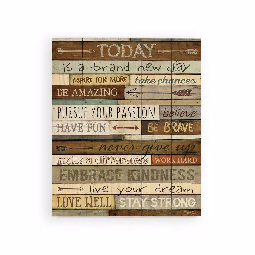 P Graham Dunn Today is a Brand New Day Wood Pallet Sign - Rustic Farmhouse Wall Decor