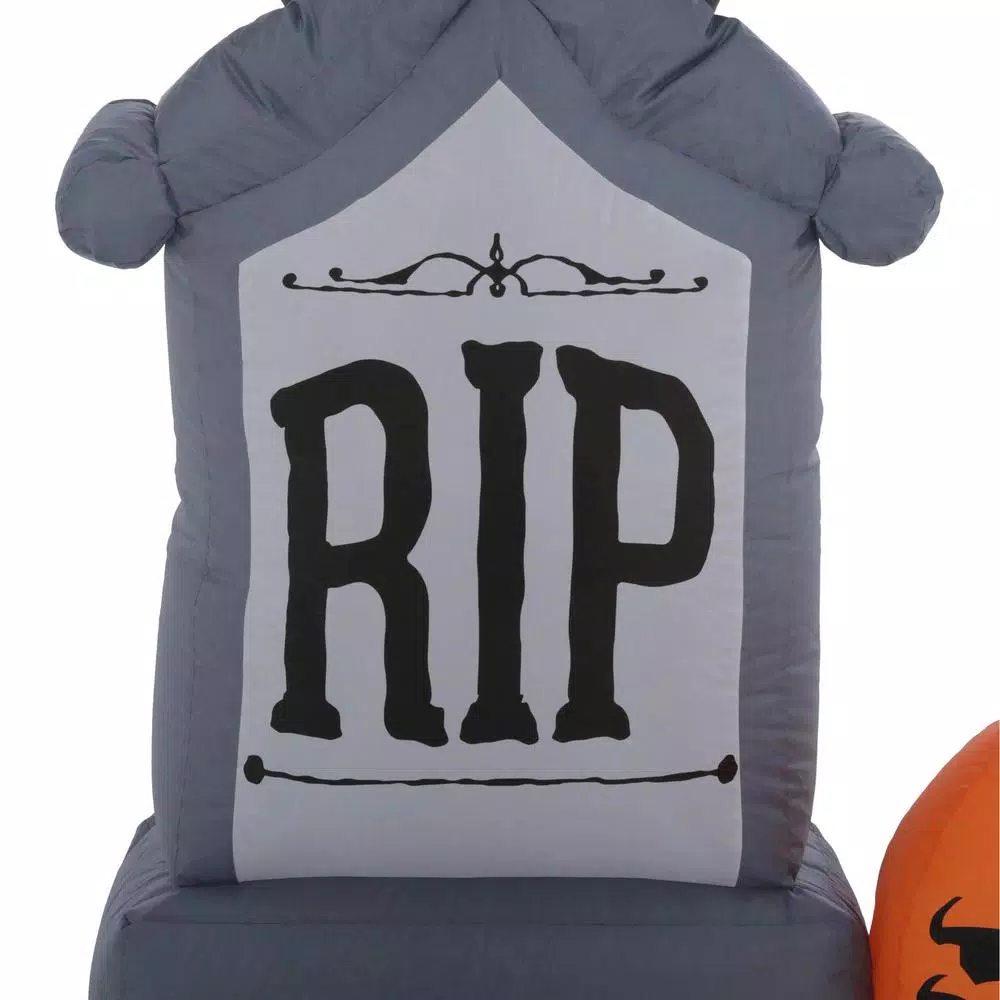 Gemmy 6 ft. Animated Fire and Ice Shaking Reaper Inflatable Halloween Decor with Projection and Fog Effect