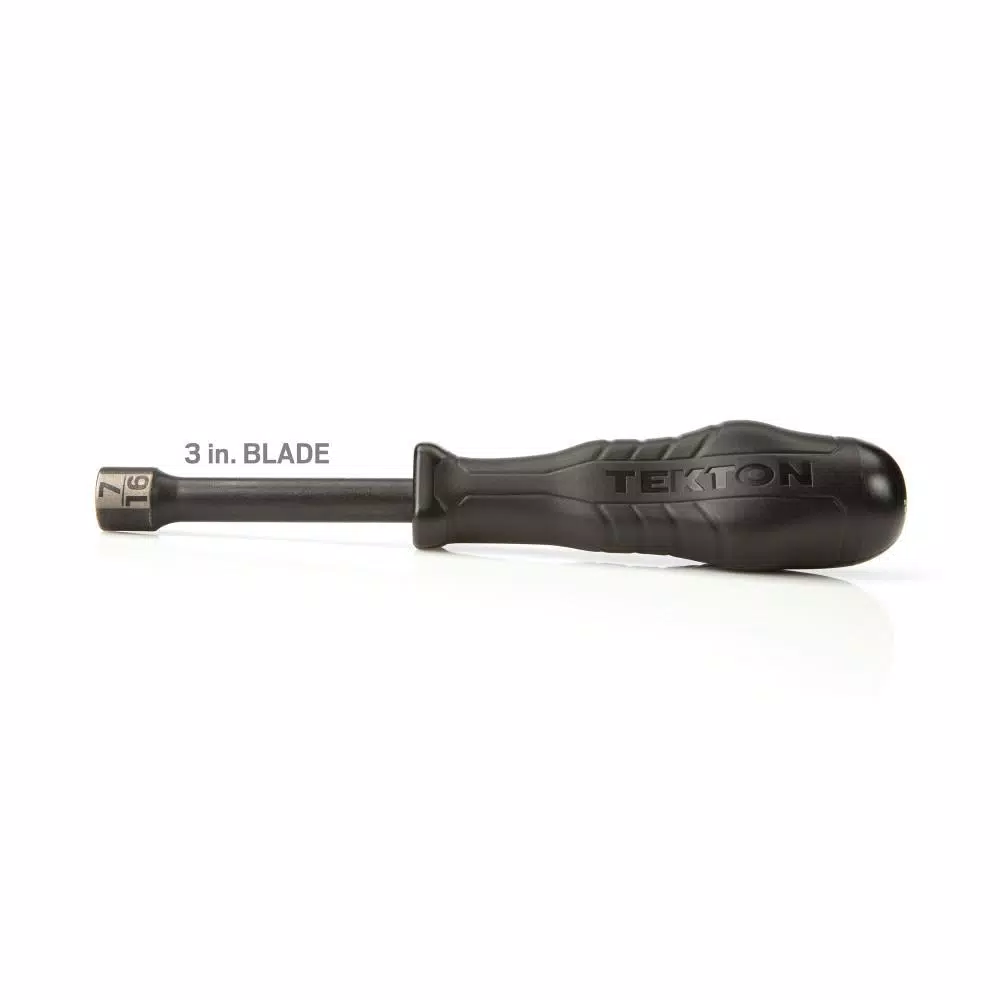 TEKTON 7/16 in. Nut Driver with Patented Three-Sided Handle