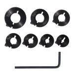 POWERTEC 7-Piece Steel Drill Bit Stop Collar Set with Split Ring Design and Size Markings thumbnail 2