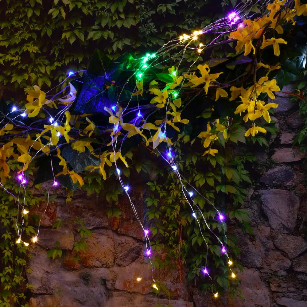 LUMABASE 100-Light Multi-Color LED Battery Operated Multi-Strand Fairy String Lights, Set of 2