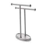 Umbra Palm Towel Tree, Freestanding Two-Tiered Hand Towel Rack in Nickel thumbnail 1