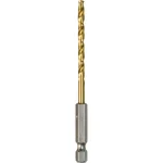 Makita 5/32 in. Titanium Nitride Coated HSS Twist Drill Bit with 1/4 in. Hex Shank thumbnail 1