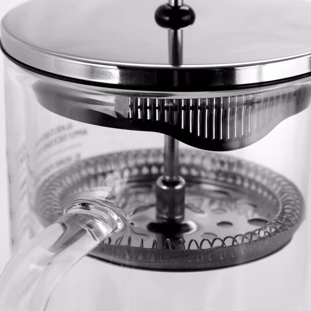 Mr. Coffee Hyland 2.5-Cup Clear Glass French Press Coffee Maker with Measuring Spoon