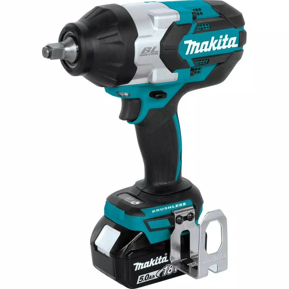 Makita 18V LXT Brushless 1/2 in. High Torque Impact Wrench Kit w/ (2) 5.0Ah Batteries & Bag