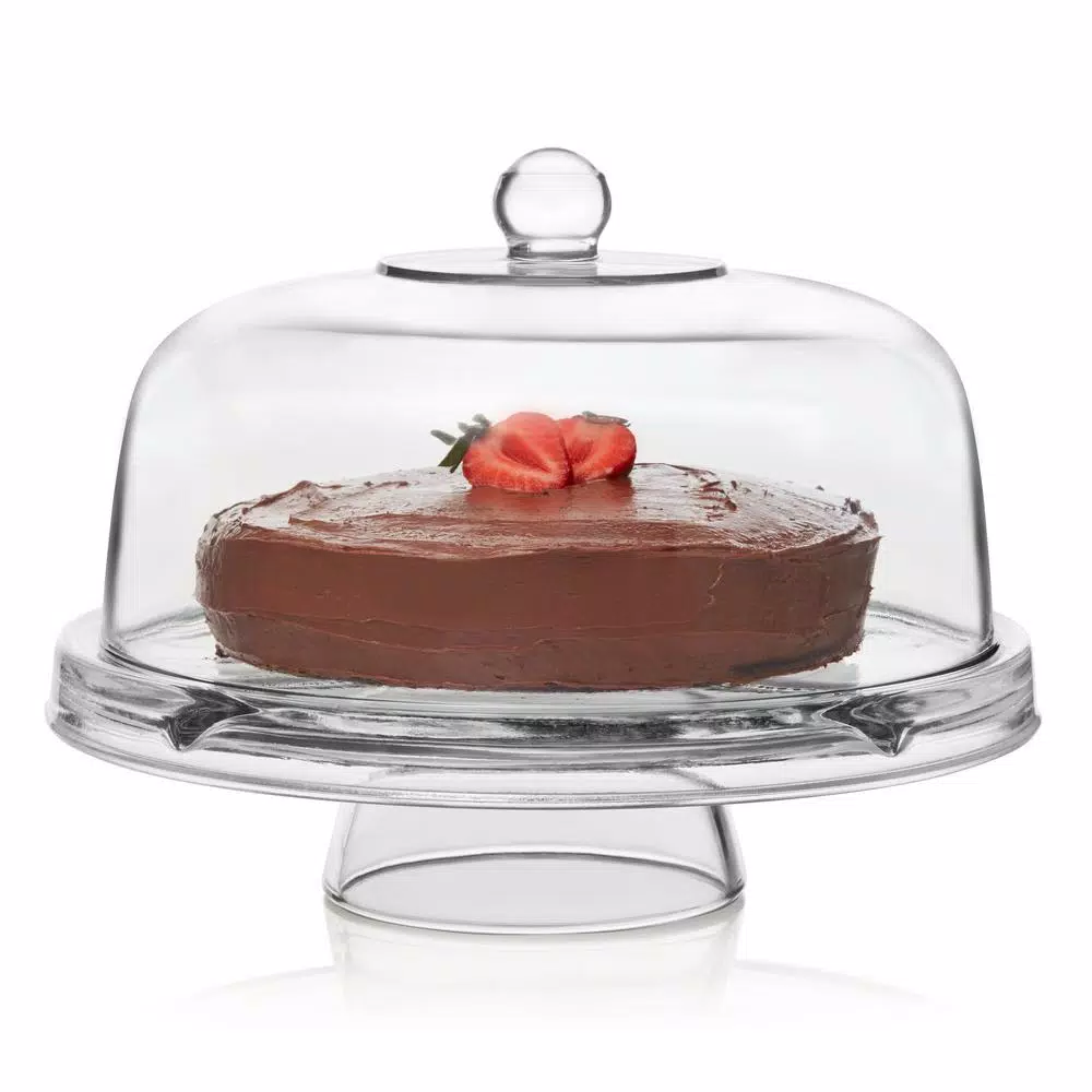 Libbey Selene 2-Piece 6-in-1 Versatile Glass Server and Appetizer Tray Set