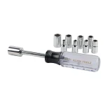 Klein Tools 1/4 in. Drive 13-Piece Socket Wrench Set with Hinged Metal Storage Box thumbnail 5