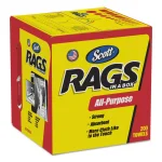 Kimberly-Clark PROFESSIONAL Scott Rags White Disposable Wipers, 1-Ply, 1600 Count (200-Box Carton) thumbnail 1
