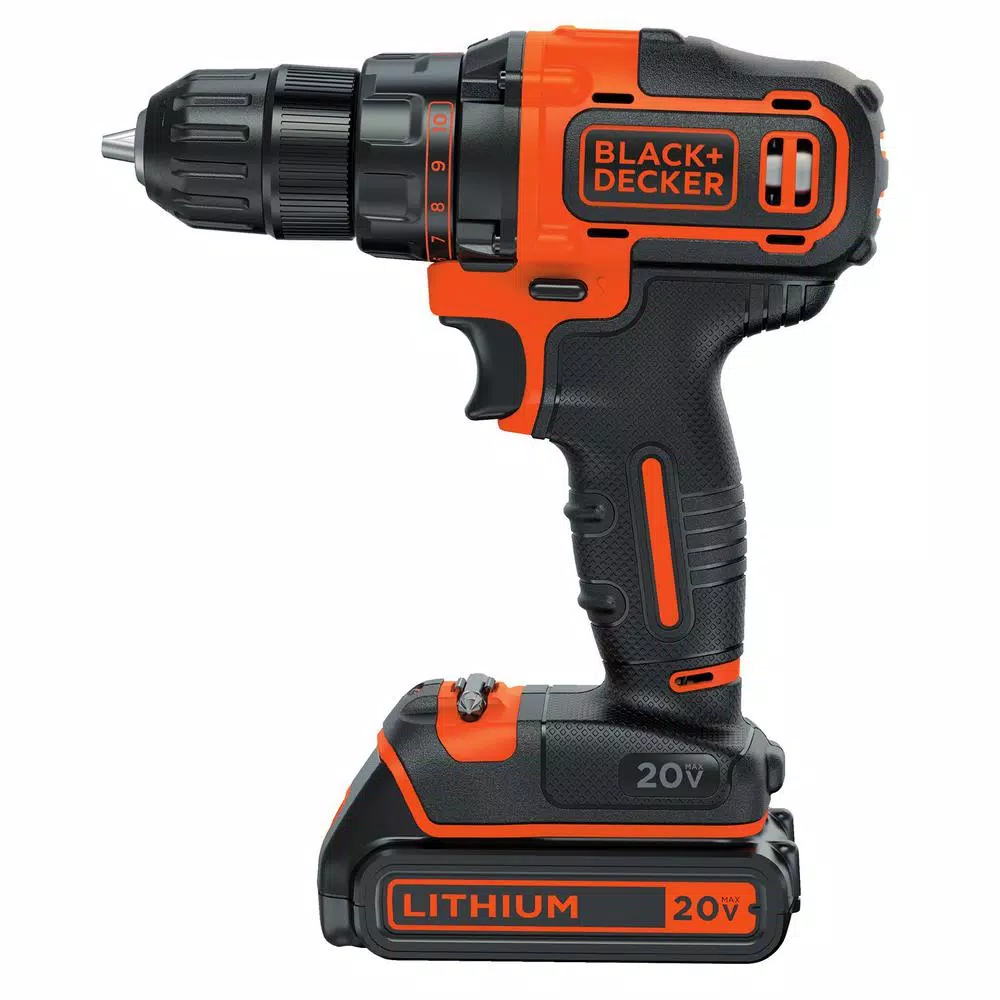 BLACK+DECKER 20V MAX Lithium-Ion Cordless 3/8 in. Drill/Driver Kit with 1.5 Ah Battery and Charger