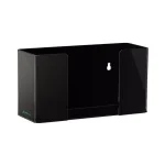 AdirMed Acrylic Black Single Box Glove Dispenser, Wall Mount thumbnail 1