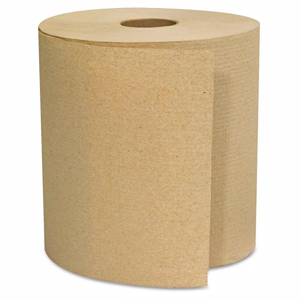 GEN Hardwound Roll Towels, 1-Ply Brown, 800ft per Roll (6 Rolls per Carton)