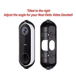 Wasserstein Adjustable Angle Wall Mount for Google Nest Hello Video Doorbell, Black thumbnail 2