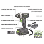 Genesis GLID20A 20V Cordless Lithium-Ion Impact Driver Kit with 1.5Ah Battery, Charger, and Bit thumbnail 2