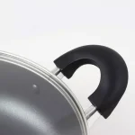 Oster Clairborne 3 qt. Aluminum Nonstick Saute Pan with Glass Lid, Charcoal Grey thumbnail 2