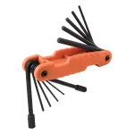 Klein Tools Pro Folding Hex Key Set, 11-Piece SAE Extended Reach thumbnail 1
