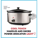 Courant 7 Qt. Stainless Steel Slow Cooker with Temperature Settings thumbnail 6