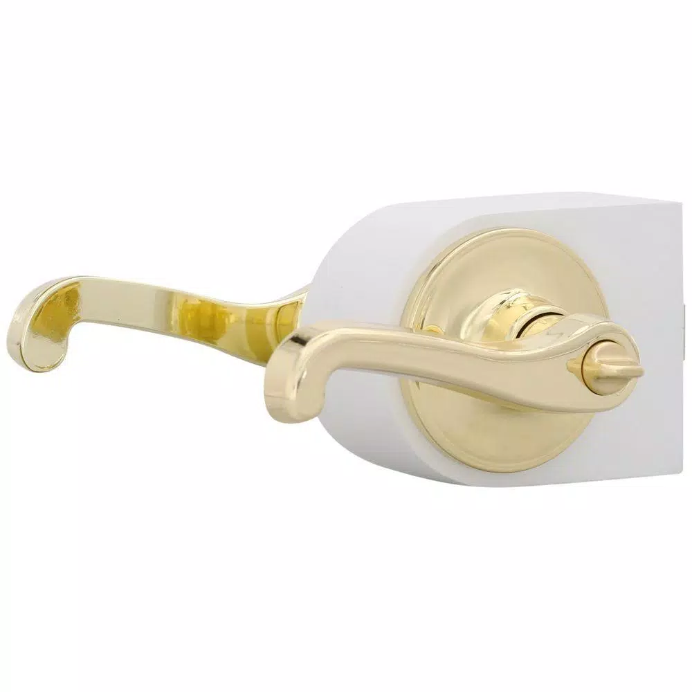 Defiant Viano Polished Brass Privacy Bed/Bath Door Lever
