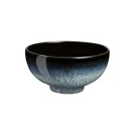 Denby Halo 4-Piece Rice Bowl Set, 5 in. Blue/Black Glazed Clay Serving Bowls thumbnail 2