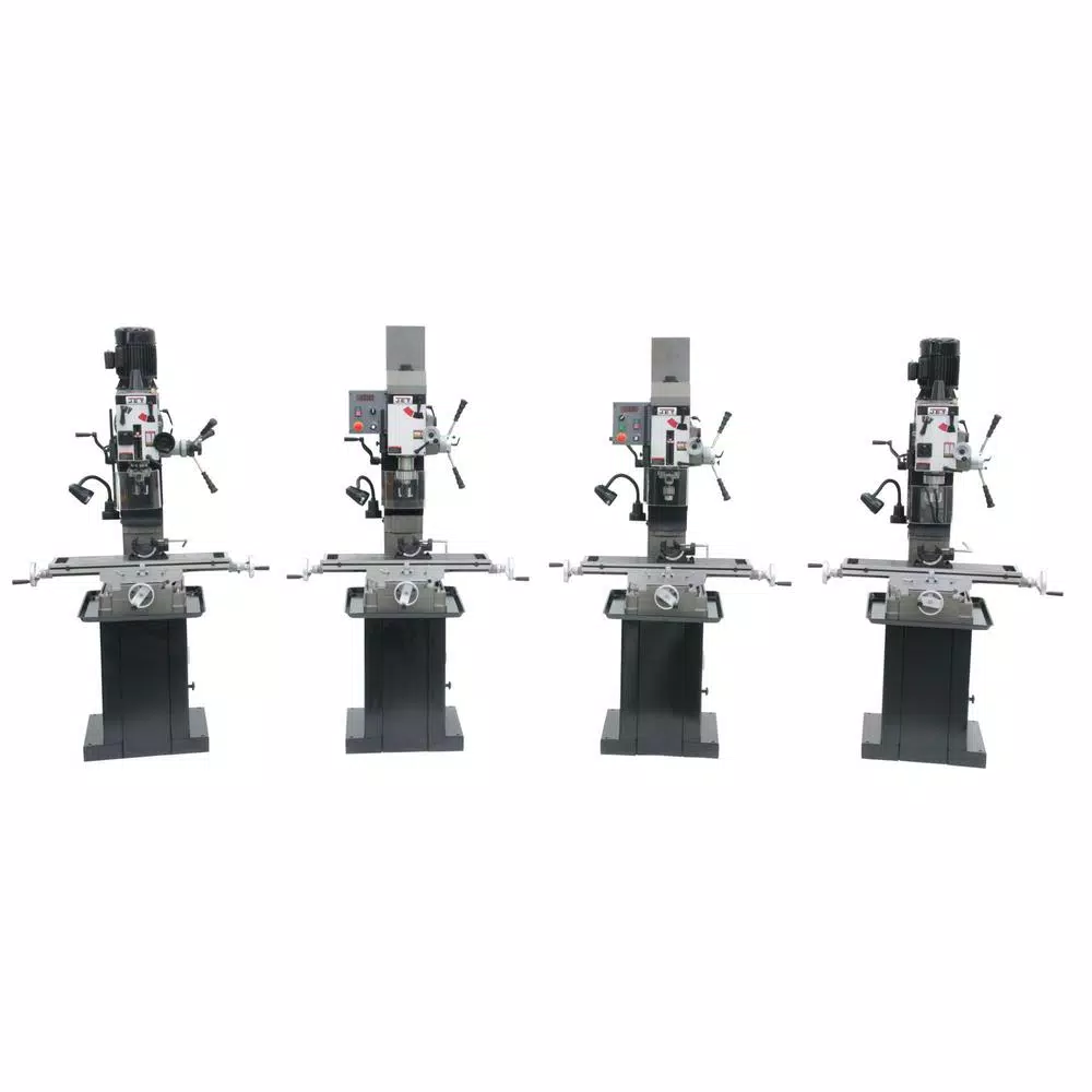 JET JMD-45GHPF Geared Head Square Column Mill Drill Press with Power Downfeed