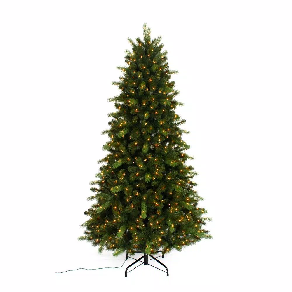 Unbranded 9 ft. Braxton Pre-Lit Color Changing Artificial Christmas Tree with 900 Micro Dot LED Lights