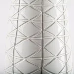 Mercana Harrier II Large White Geometric Ceramic Table Vase thumbnail 3