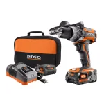 RIDGID 18V Brushless 1/2 in. Compact Hammer Drill Kit with (2) 2.0 Ah Batteries, Charger, and Bag thumbnail 1