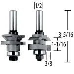 Makita Carbide-Tipped Stile and Rail 2-Flute Router Bit, 1/2 in. Shank thumbnail 2