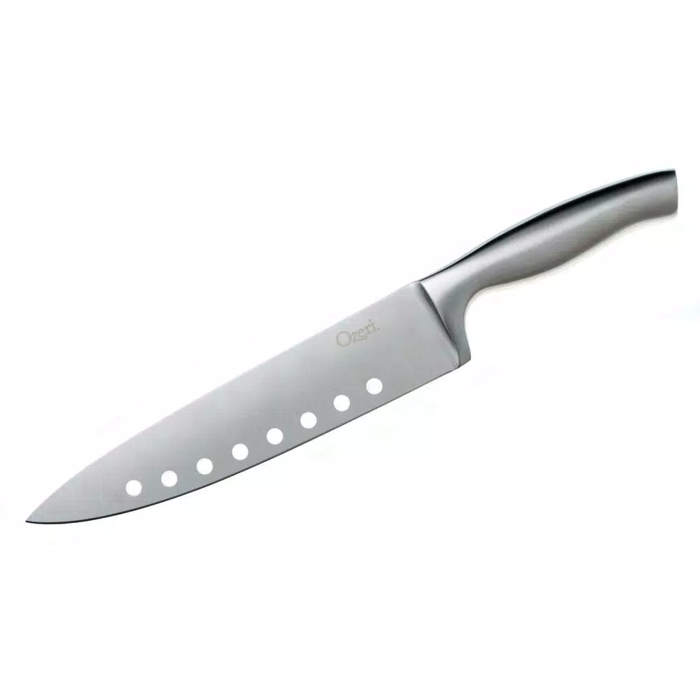 Ozeri 5-Piece Japanese Stainless Steel Knife Set with Built-in Sharpener and Wooden Case