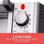 BLACK+DECKER 1500W 9-Slice Silver Toaster Oven with Rotisserie and Convection thumbnail 3
