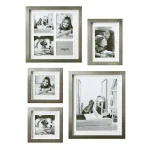 Stonebriar Collection Silver Metal Shadow Box Picture Frame Set, 5-Piece Gallery Wall Decor with White Mats thumbnail 3