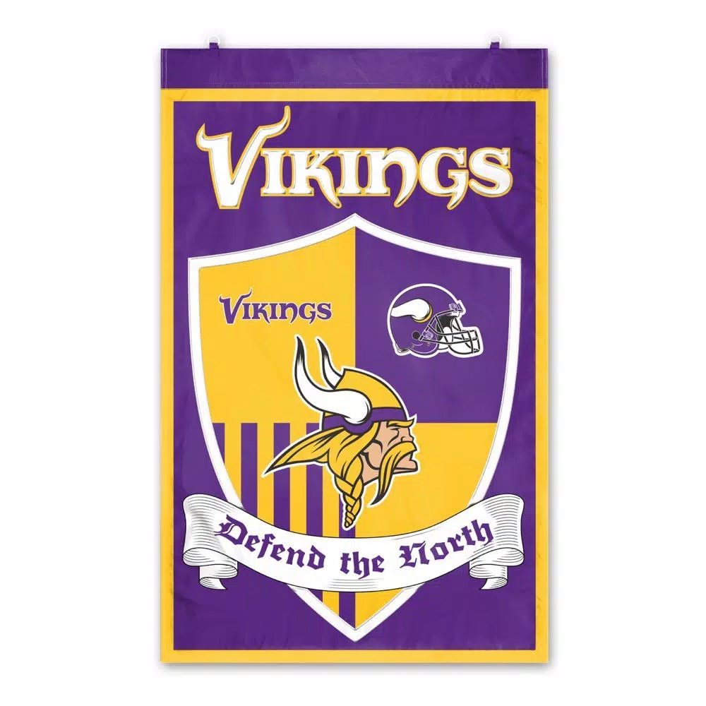 Party Animal, Inc. Minnesota Vikings Team Shield Banner Wall Hanging Tapestry