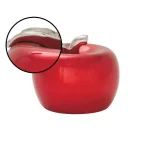 LITTON LANE Modern Reflections 11 x 9 in. Red Ceramic Decorative Apple Sculpture thumbnail 3