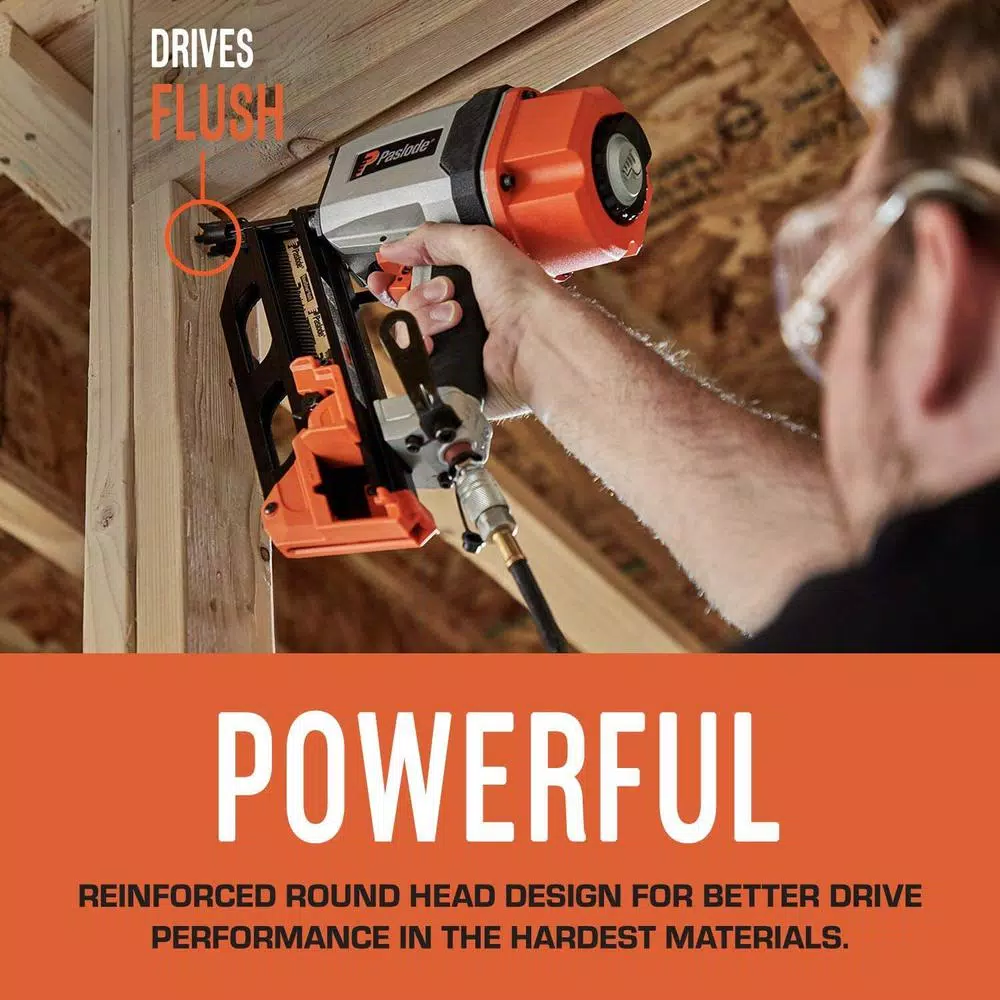 Paslode 30-Degree Brite Smooth Paper-Taped Framing Nails with Compact Framing Nailer Pallet Deal
