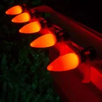 Wintergreen Lighting OptiCore C9 LED Orange Smooth Opaque Replacement Light Bulbs, 25-Pack thumbnail 3