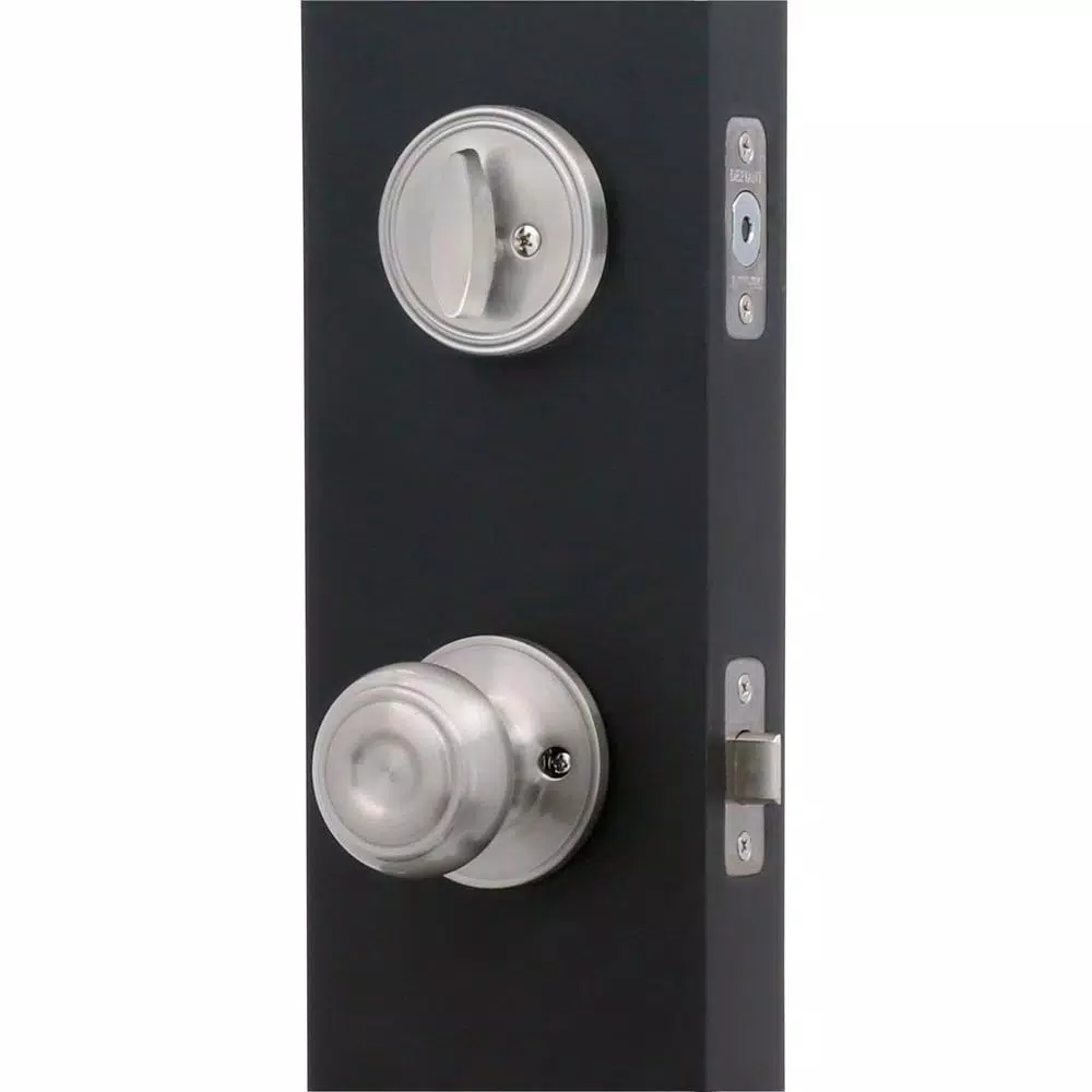 Defiant Springfield Satin Nickel Entry Door Handleset with Hartford Knob
