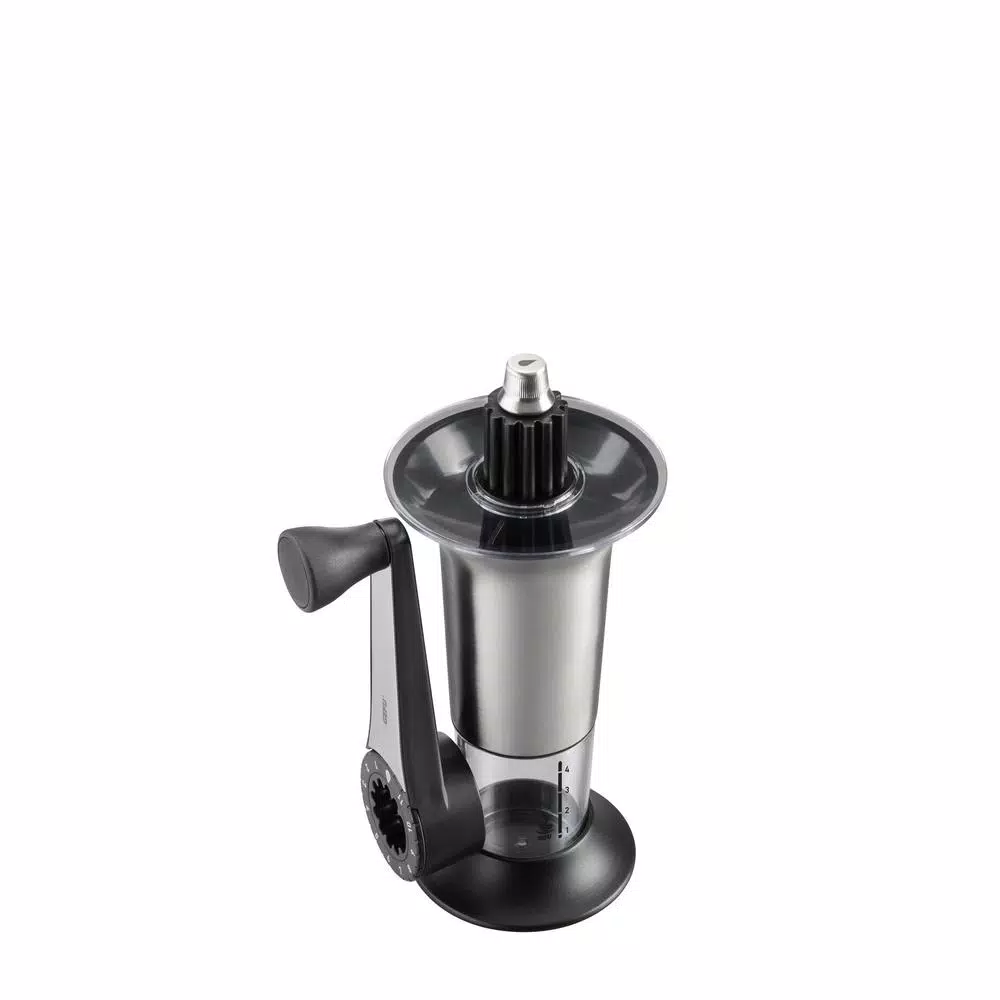 GEFU LORENZO 6 oz. Manual Conical Coffee Grinder with Scale, Black