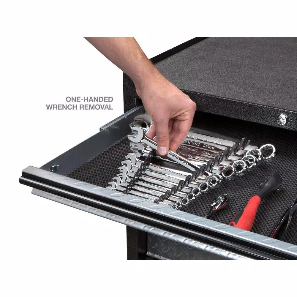 TEKTON 13-Tool Store-and-Go Wrench Rack Keeper, Black