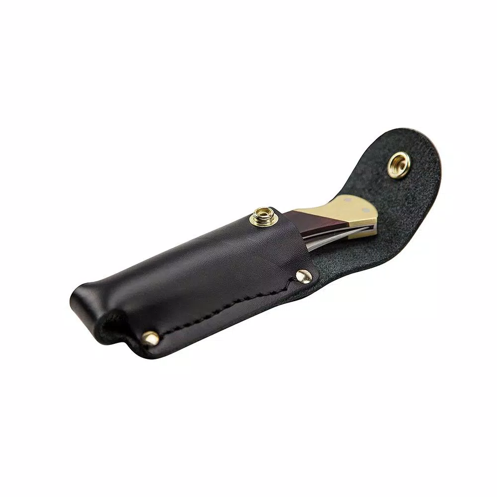 Klein Tools Klein's Sportsman Folding Knife with Ebony Wood Handle and Stainless Steel Clip Point Blade