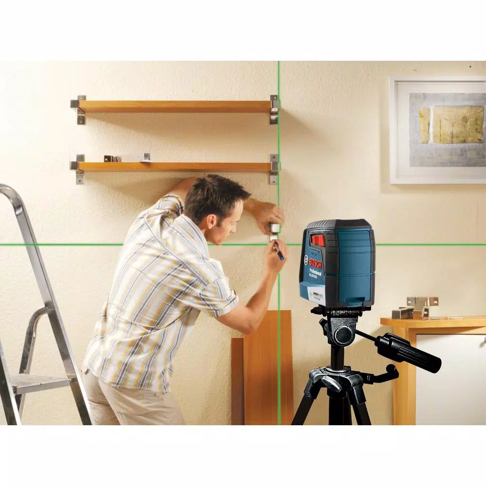Bosch GLL40-20G VisiMax Green Beam Self-Leveling Cross Line Laser, 40 ft.