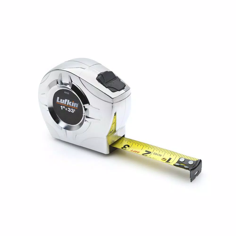 Lufkin Crescent Lufkin P2000 Series 12-ft. Tape Measure, 1/2 in. Chrome Case, Yellow Clad Blade