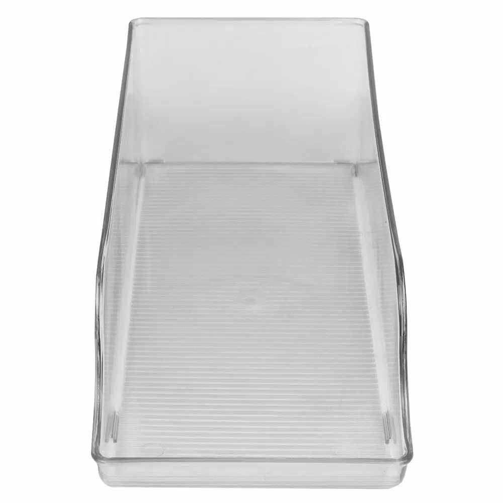Home Basics Clear Plastic Soda Can Holder - 8 Can Capacity Refrigerator Organizer