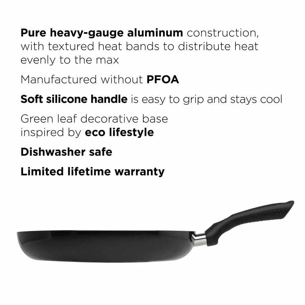 Ecolution Artistry 12.5 in. Aluminum Nonstick Frying Pan, Slate