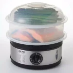 AROMA 20-Cup Stainless Steel Food Steamer, 5-Quart Double Tier Capacity thumbnail 7